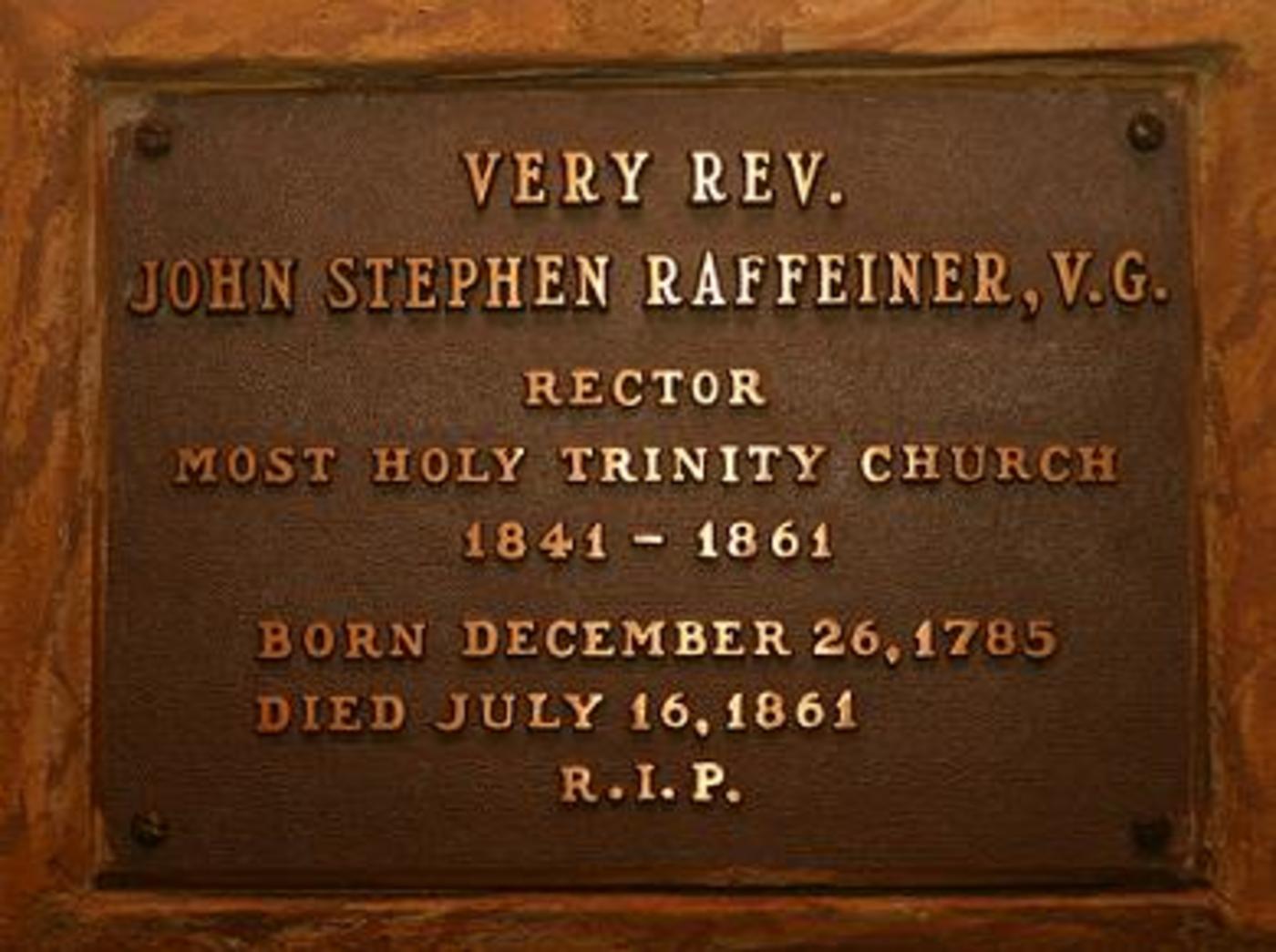 Fr. John Stephen Raffeiner Crypt