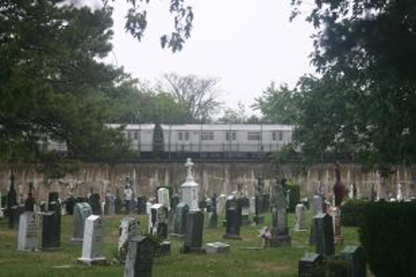 Cemetery and Train