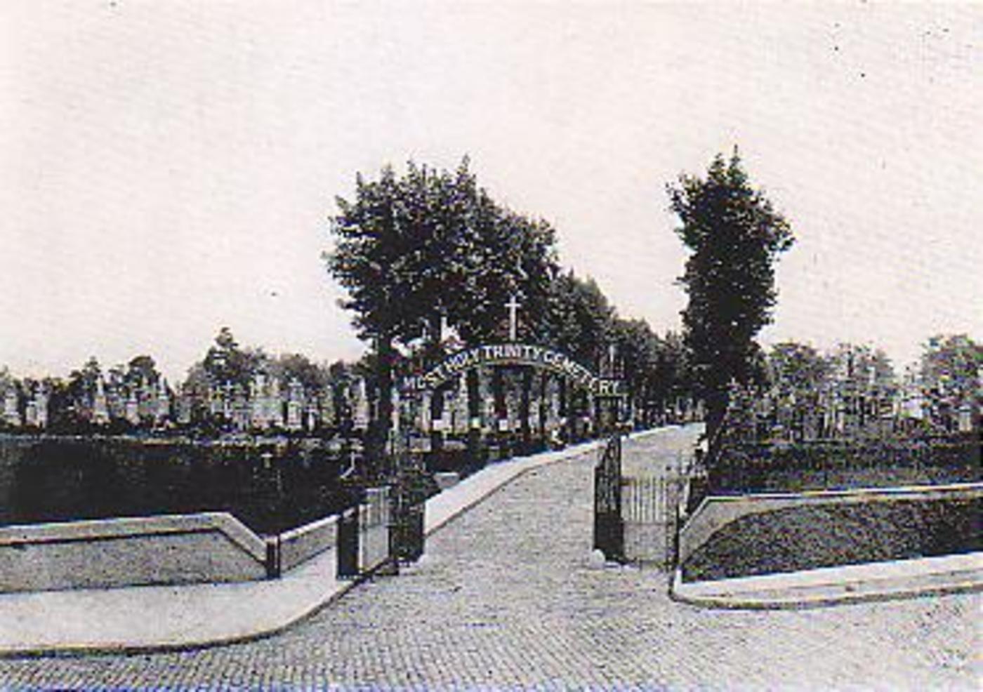 The Entrance to Most Holy Trinity Cemetery in 1921